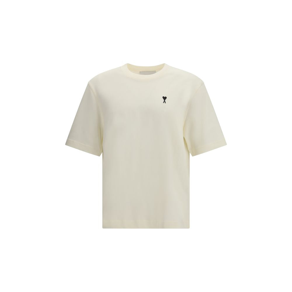 Ami Paris Beige Cotton T-Shirt