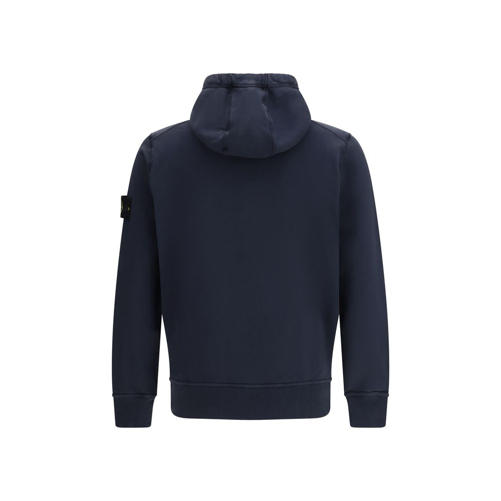 Stone Island Blue Cotton Sweatshirt