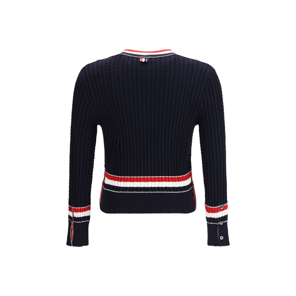 Thom Browne Blue Cotton Sweatshirt