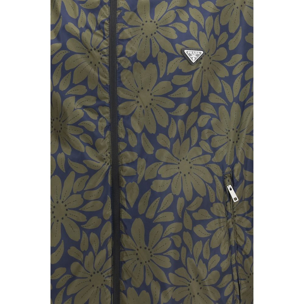 Prada Black Recycled Polyamide Shell Jacket