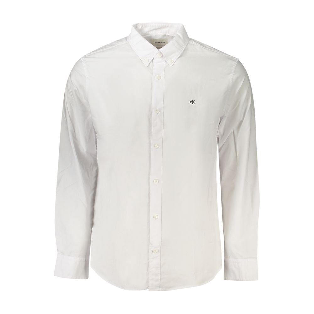 Calvin Klein Bianco Cotton Men Shirt