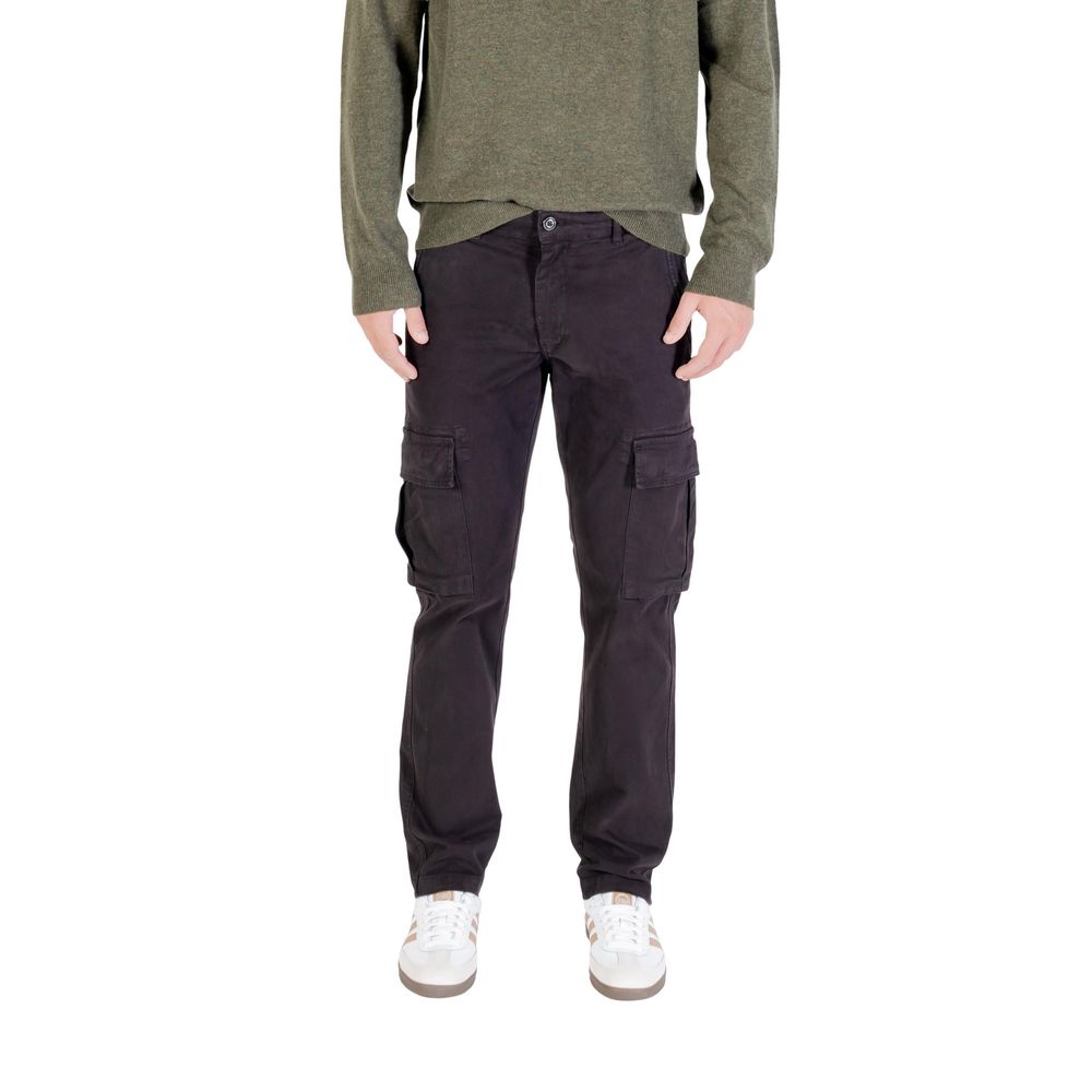 Lyle & Scott Black Cotton Cargo Pants
