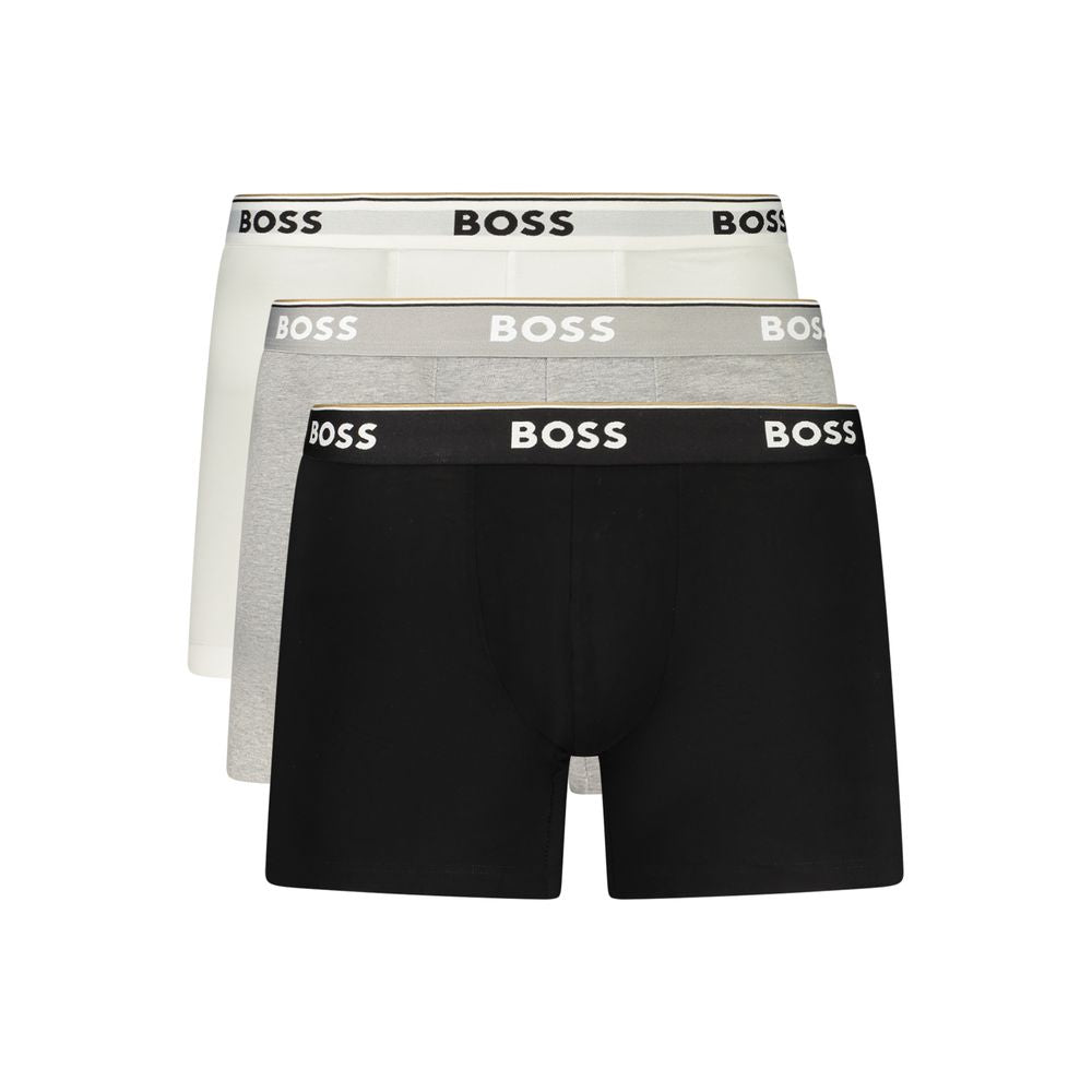 Hugo Boss Grey Cotton Men's Boxer Short