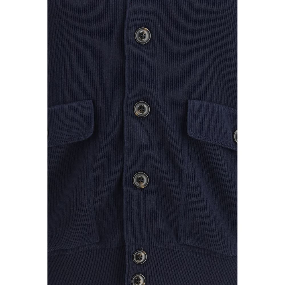 Valstar Blue Fleece Wool Jackets And Coat