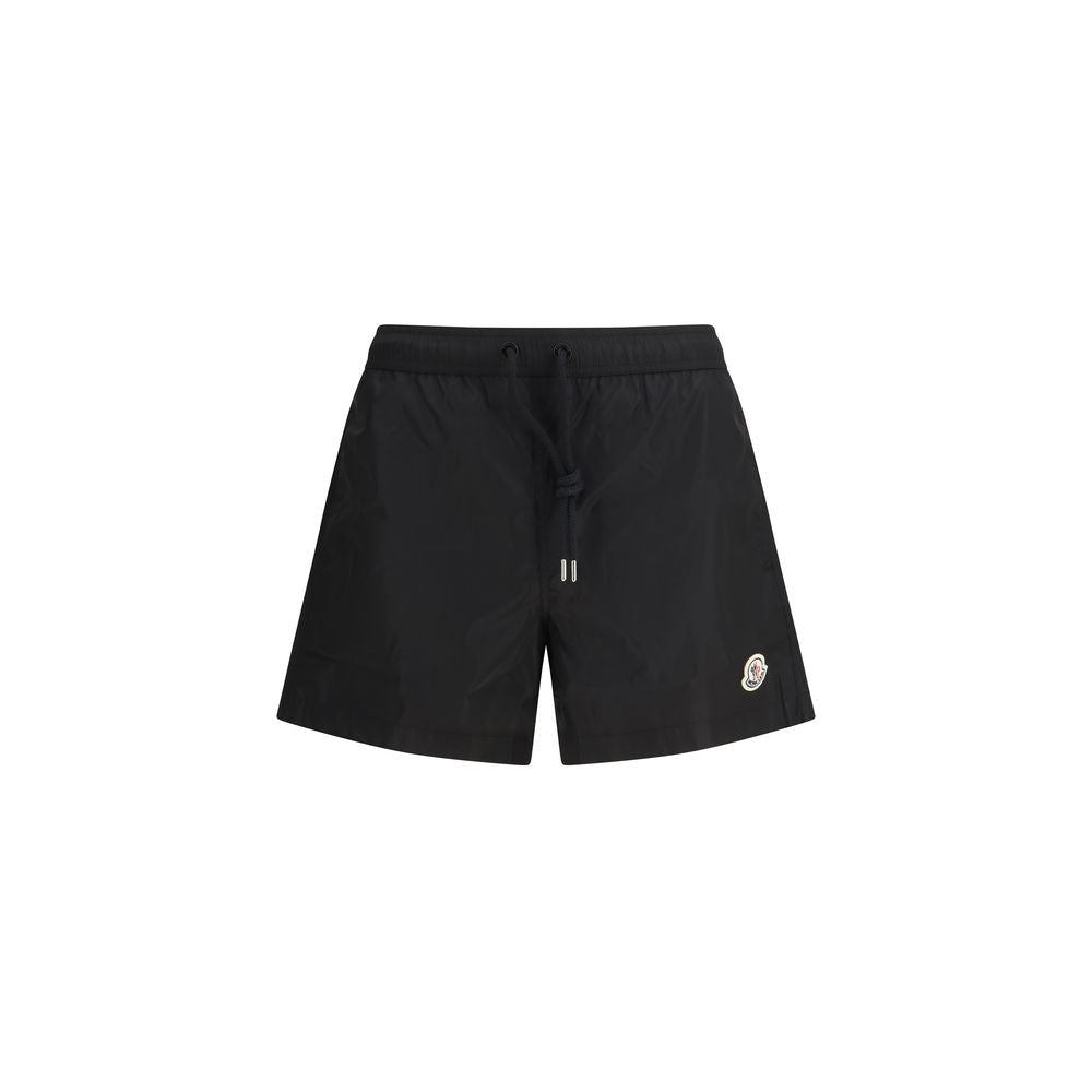 Moncler Black Polyamide Swim Shorts
