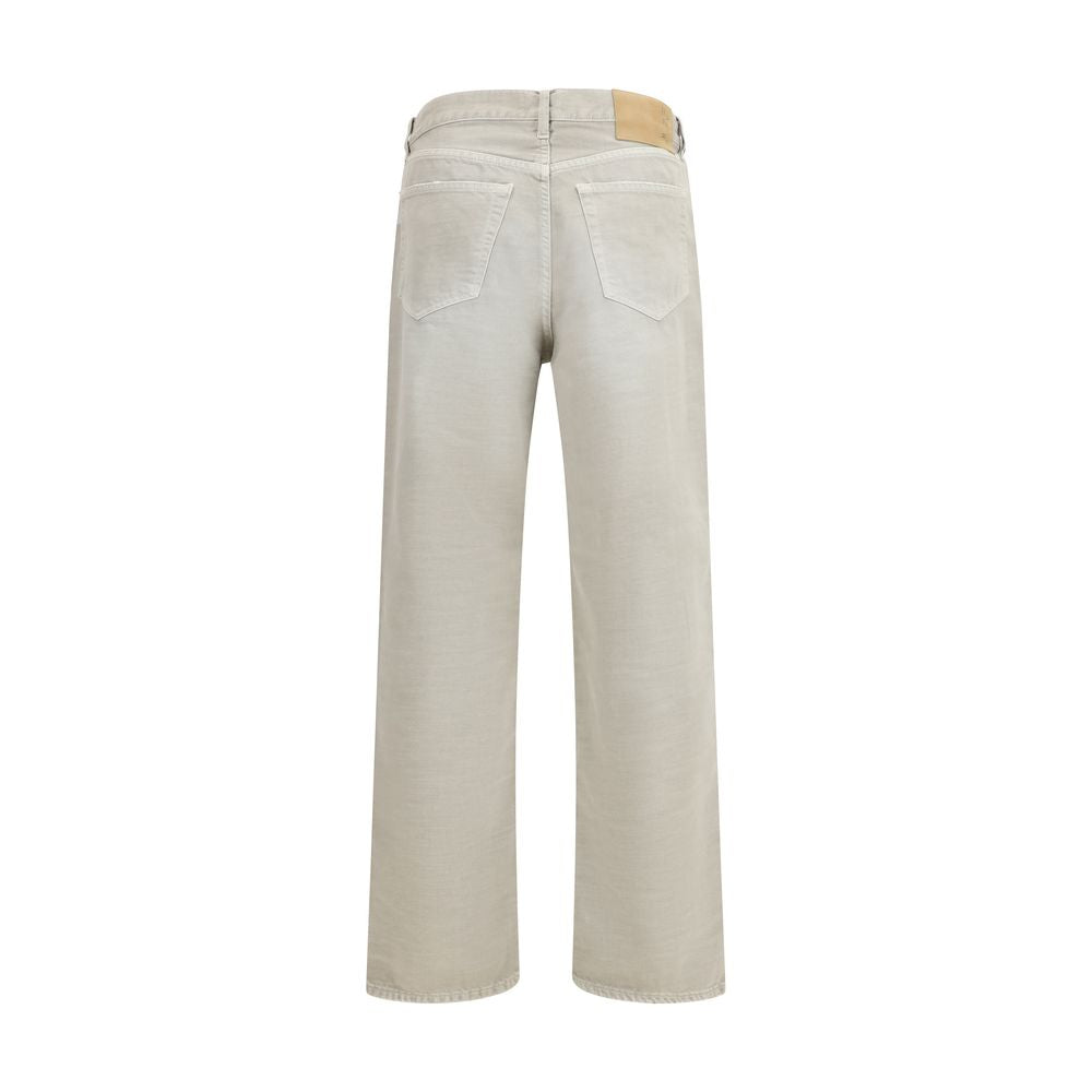 Haikure Gray Cotton Straight-Leg Jeans