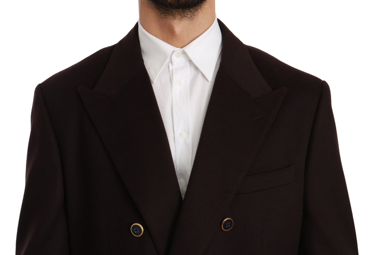 Dolce & Gabbana Bordeaux Cashmere Coat TAORMINA Blazer