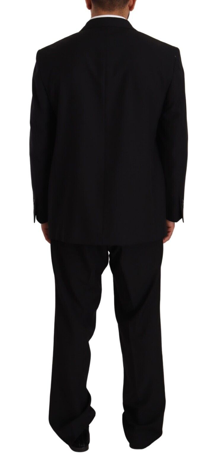 Domenico Tagliente Black Polyester Single Breasted Formal Suit