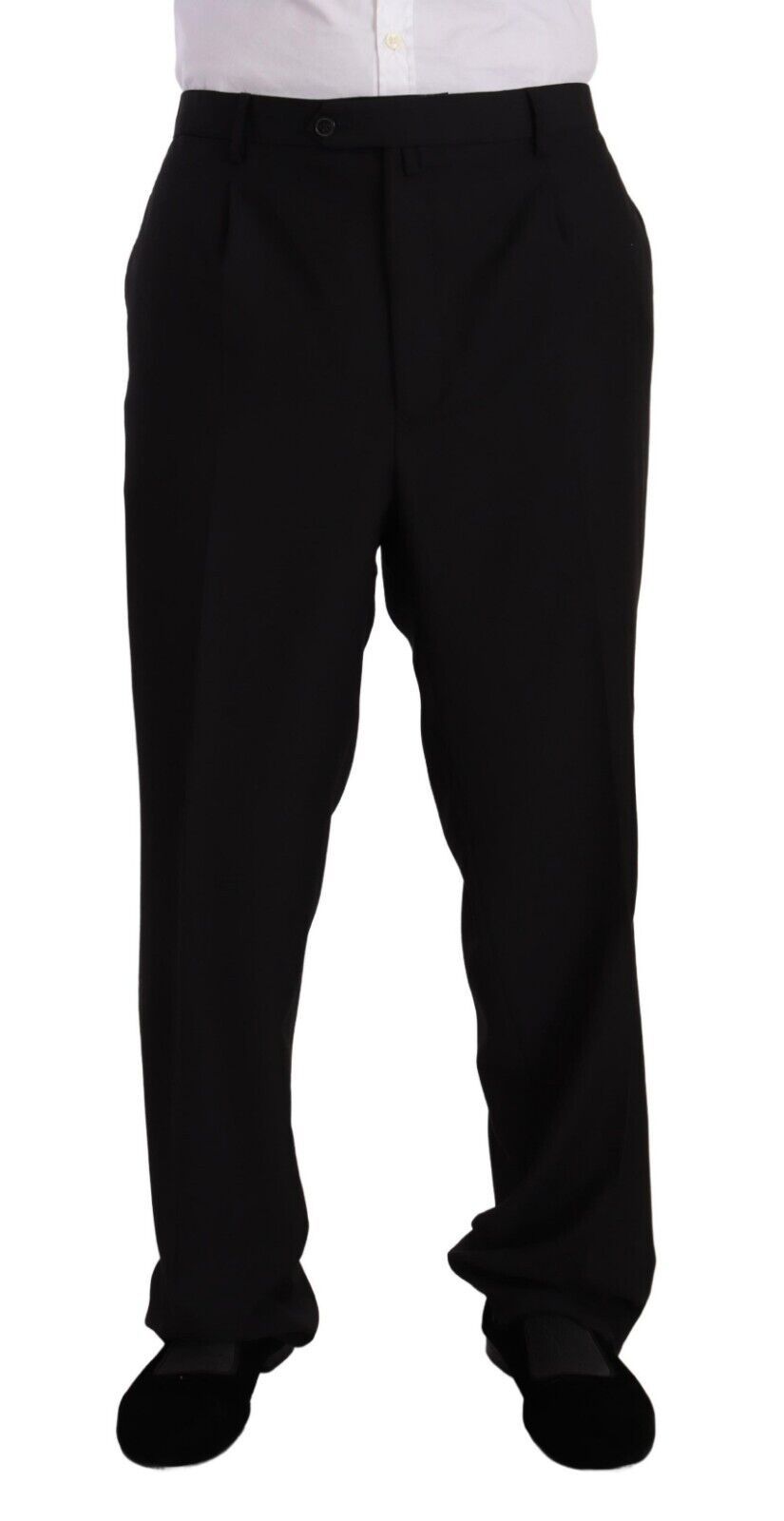 Domenico Tagliente Black Polyester Single Breasted Formal Suit