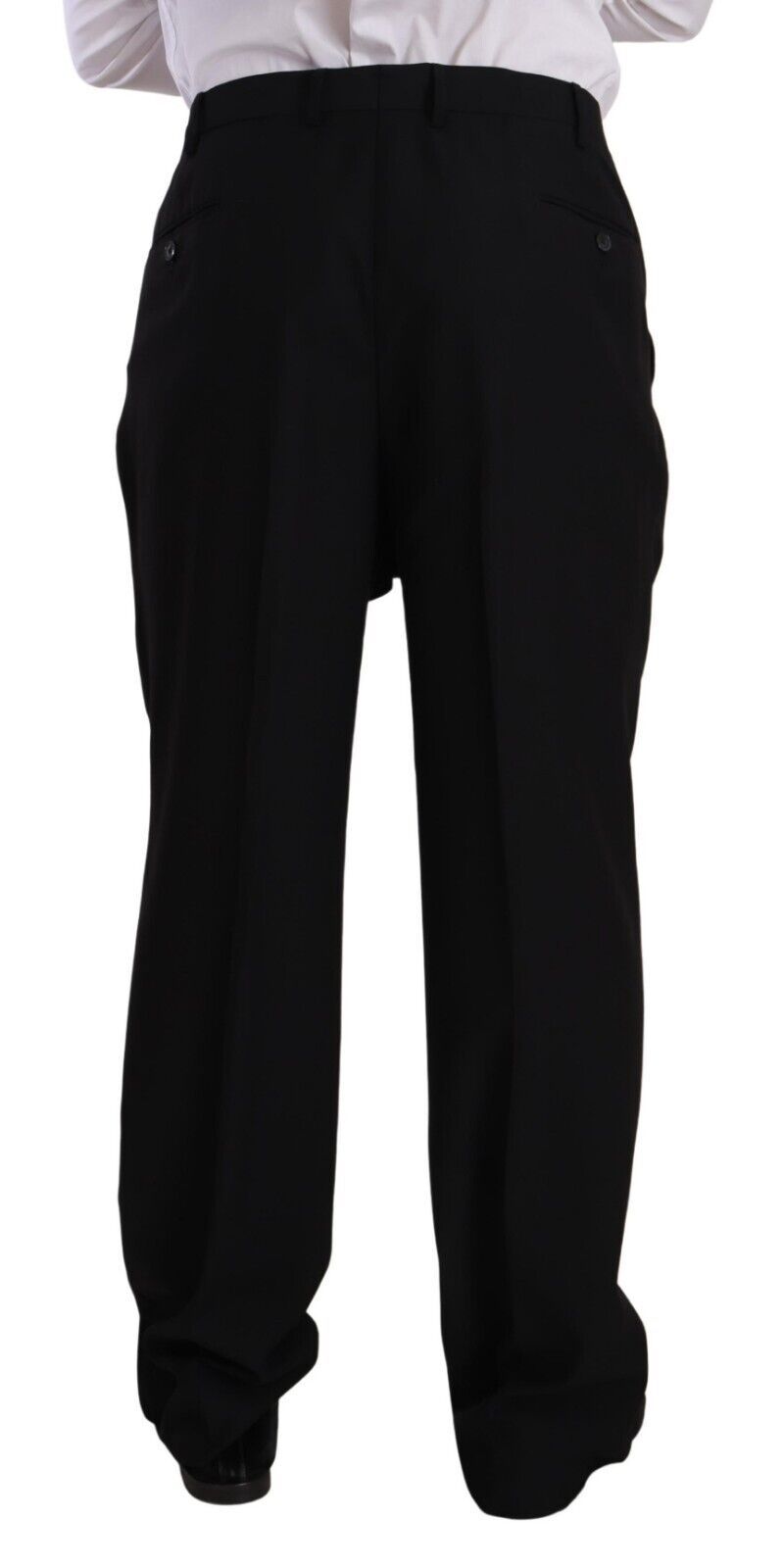 Domenico Tagliente Black Polyester Single Breasted Formal Suit