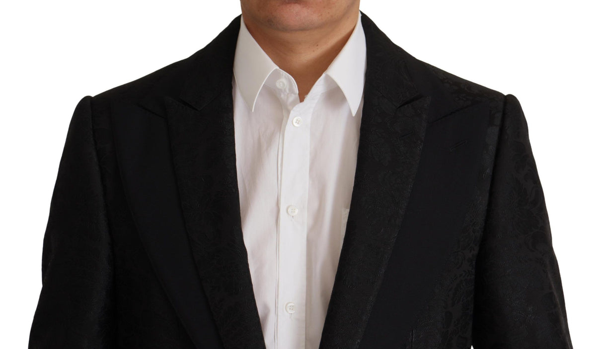 Dolce & Gabbana Black Polyester Formal 2 Piece MARTINI Suit