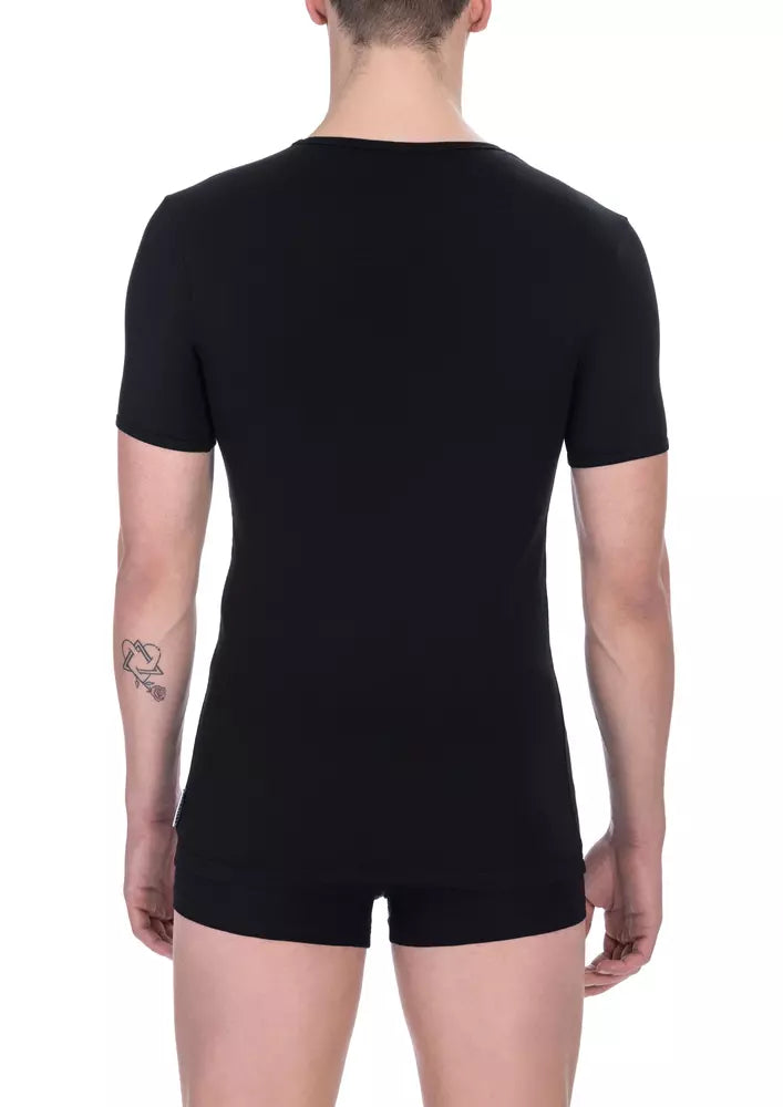 Bikkembergs Black Cotton Men T-Shirt Twin Pack