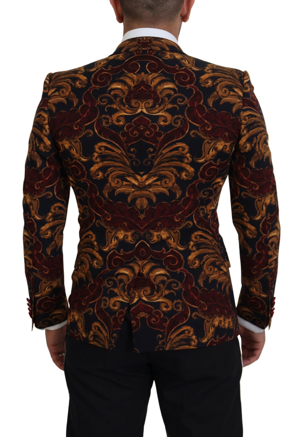Dolce & Gabbana Multicolor Floral Single Breasted Martini Blazer