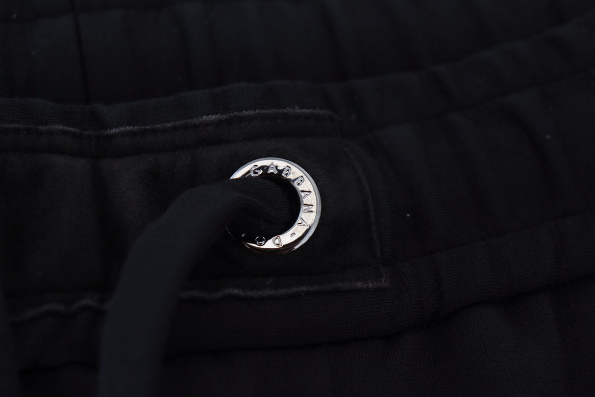 Dolce & Gabbana Black Mens Sport Wool Sweatpants Pants