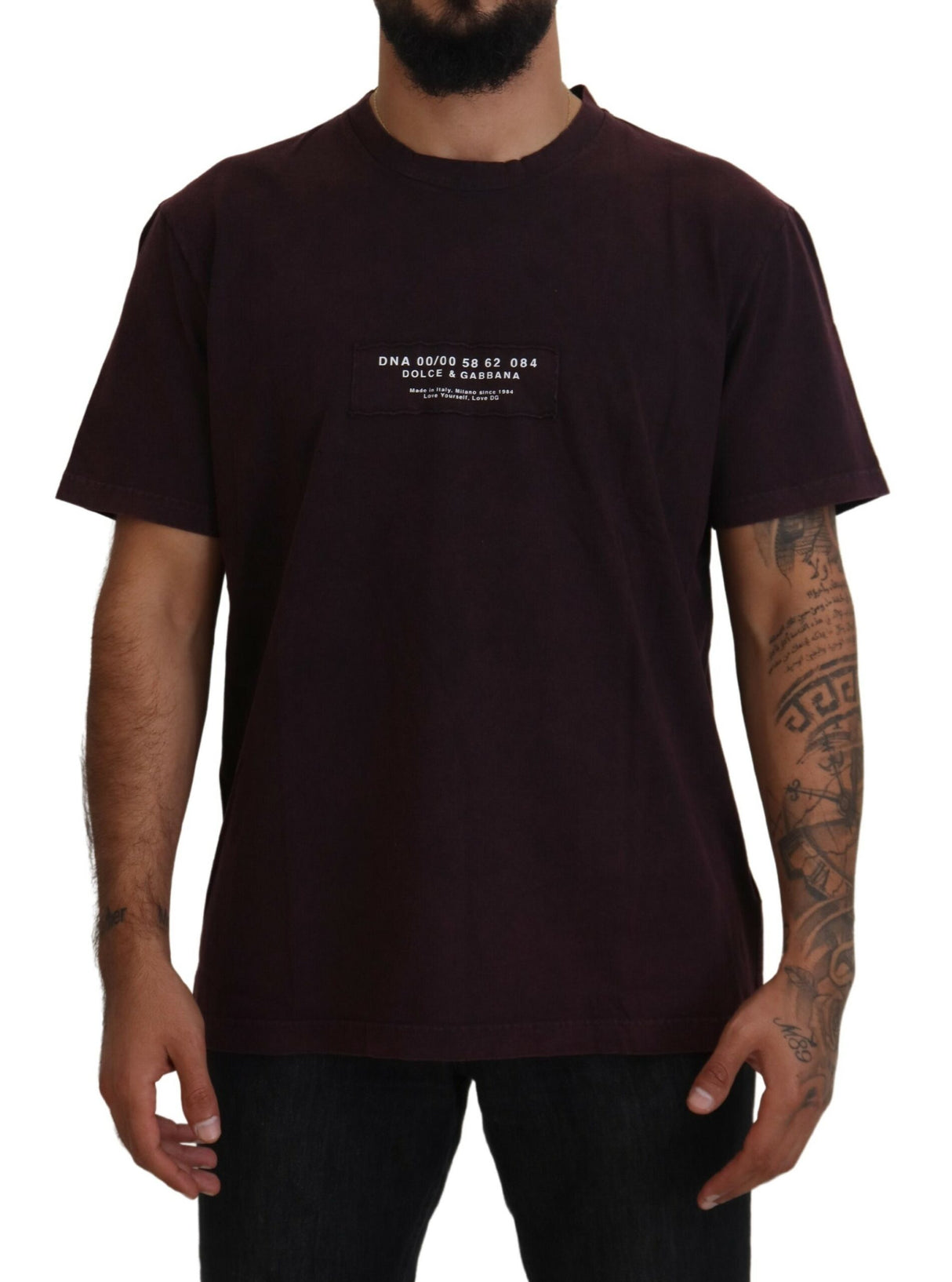 Dolce & Gabbana Bordeaux Crewneck Short Sleeve T-shirt