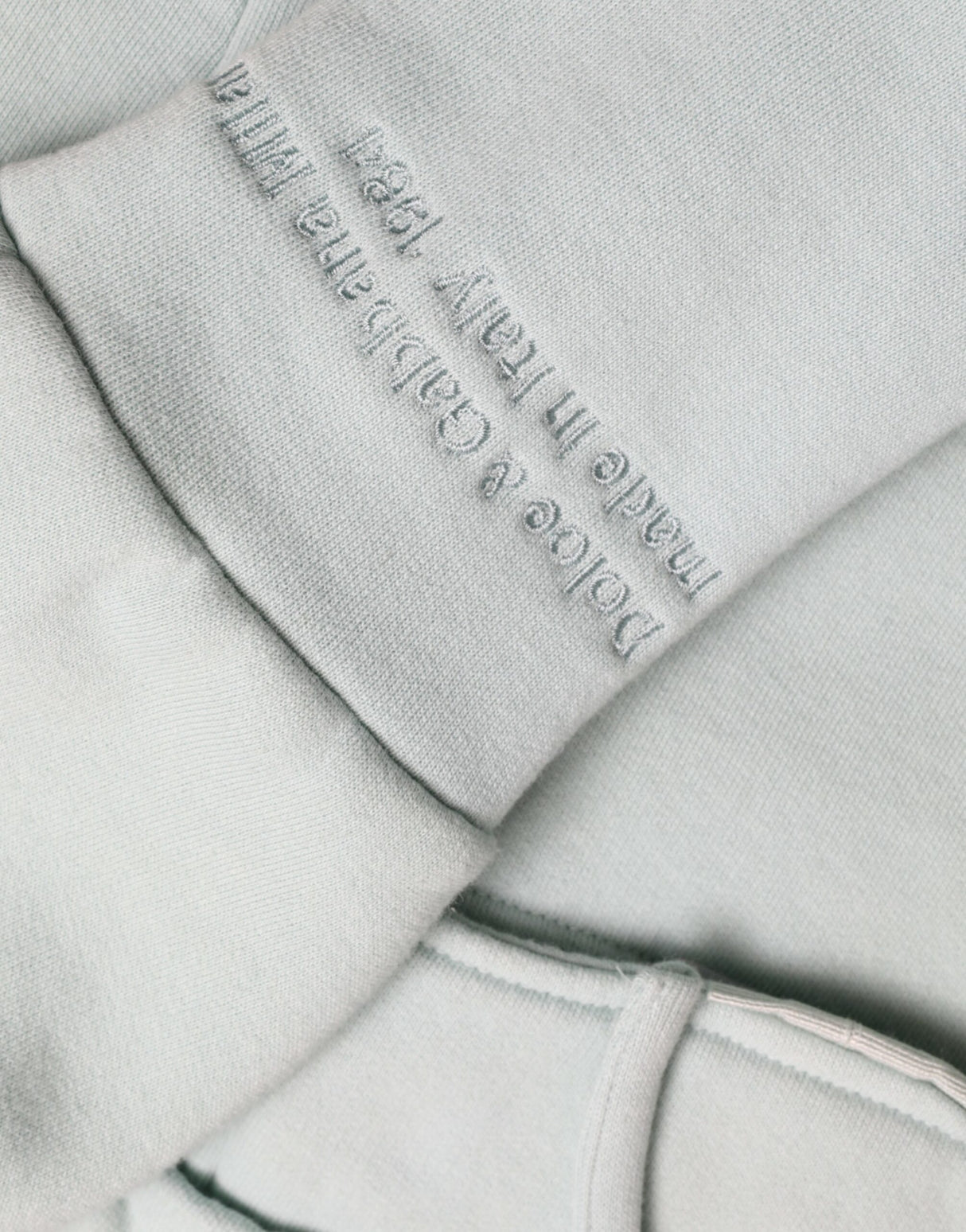 Dolce & Gabbana Mint Green Cotton Pockets Pullover Sweater