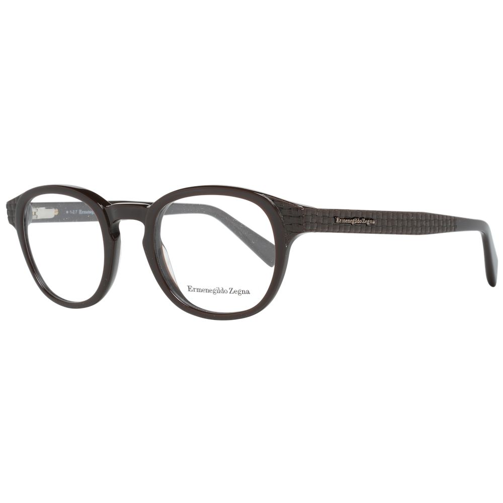 Ermenegildo Zegna Brown Men Glasses Frame