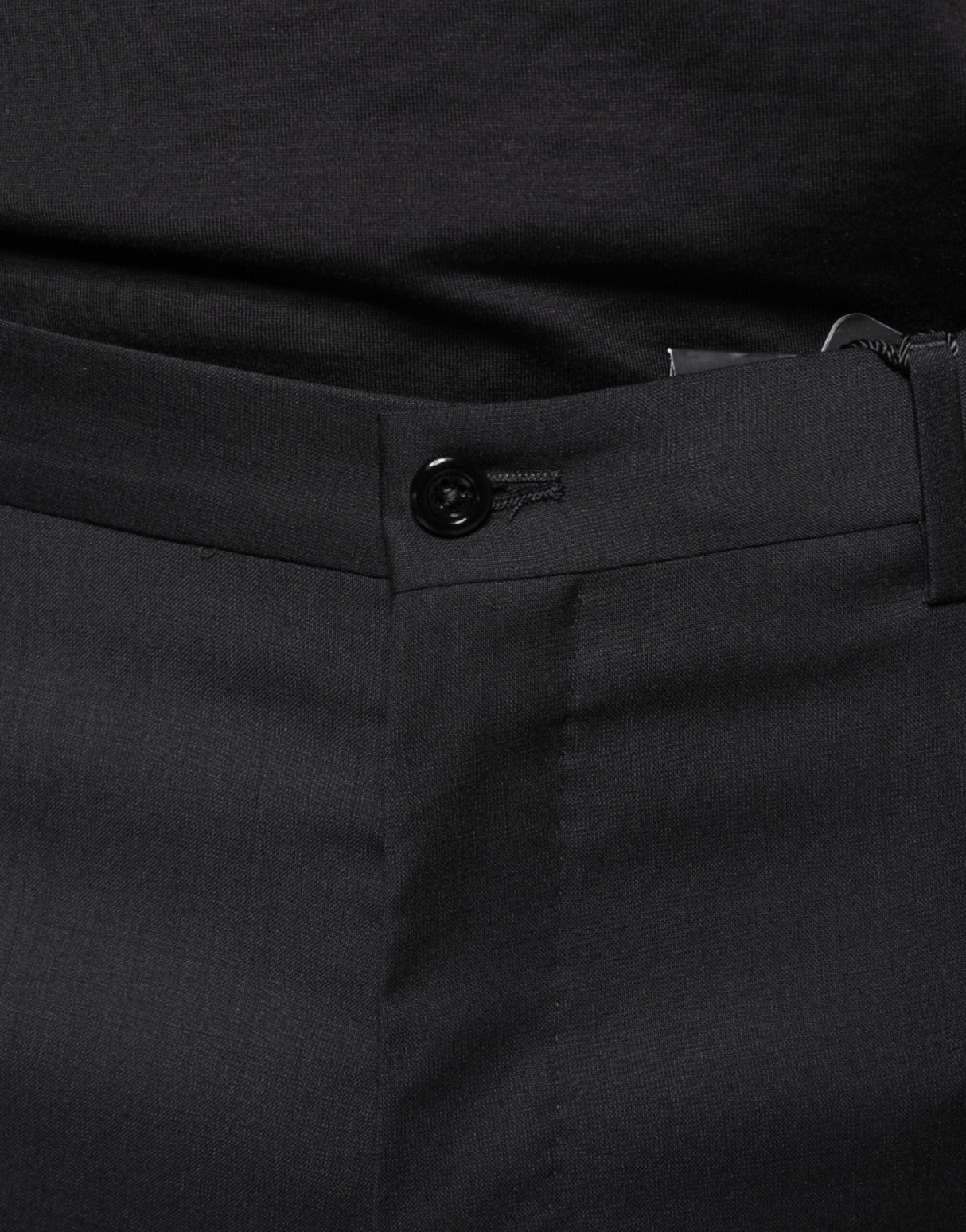 Dolce & Gabbana Black Wool Skinny Men Dress Pants