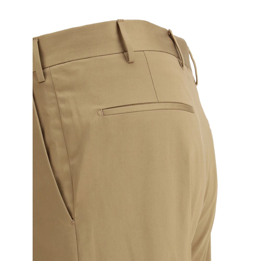 PT Torino Beige Cotton Casual Pants