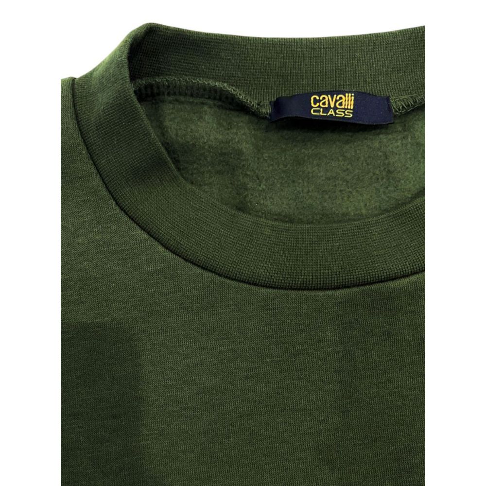 Cavalli Class Green Polyester Men Sweater