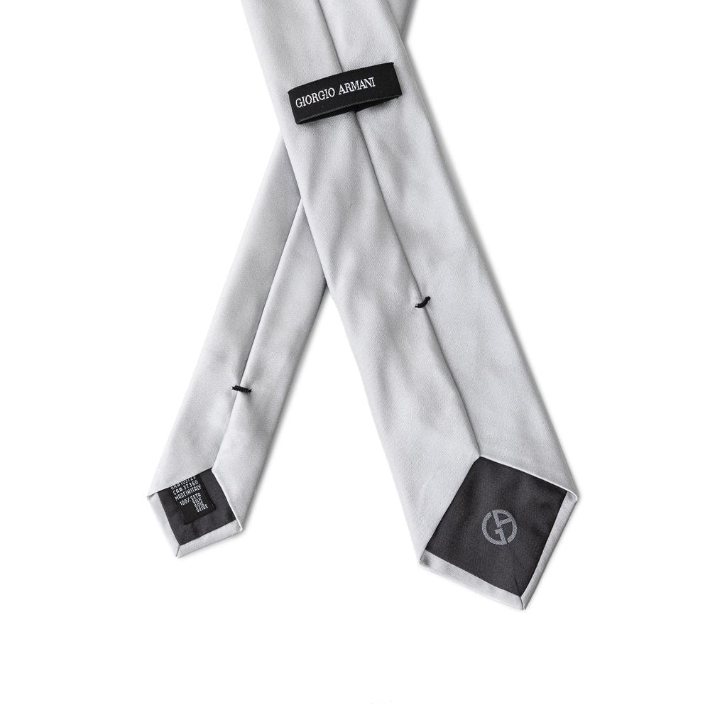Giorgio Armani Gray Silk Ty