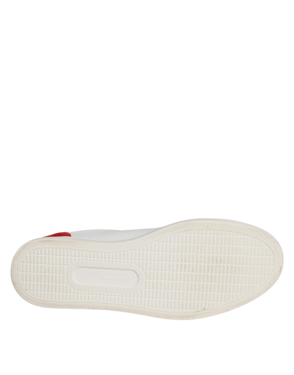 Dolce & Gabbana White Suede Leather Low Top Sneakers Shoes