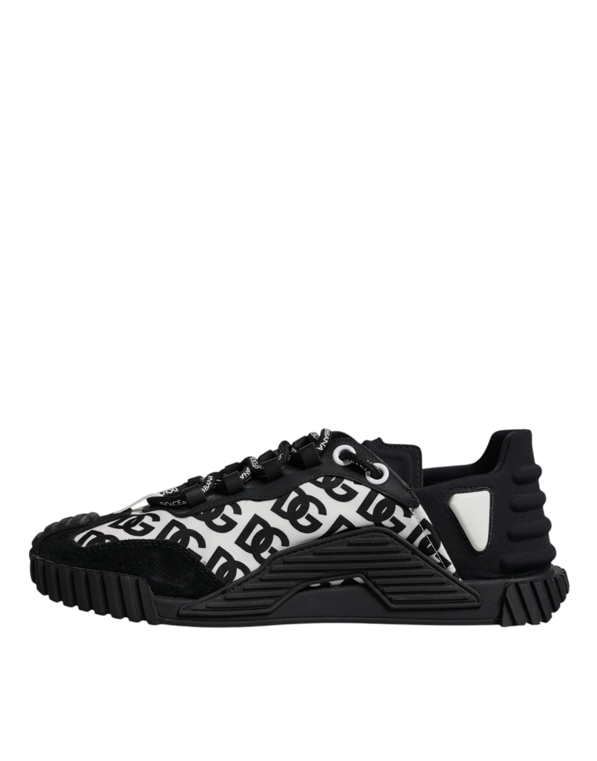 Dolce & Gabbana Black Logo Lace Up Low Top NS1 Sneakers Shoes