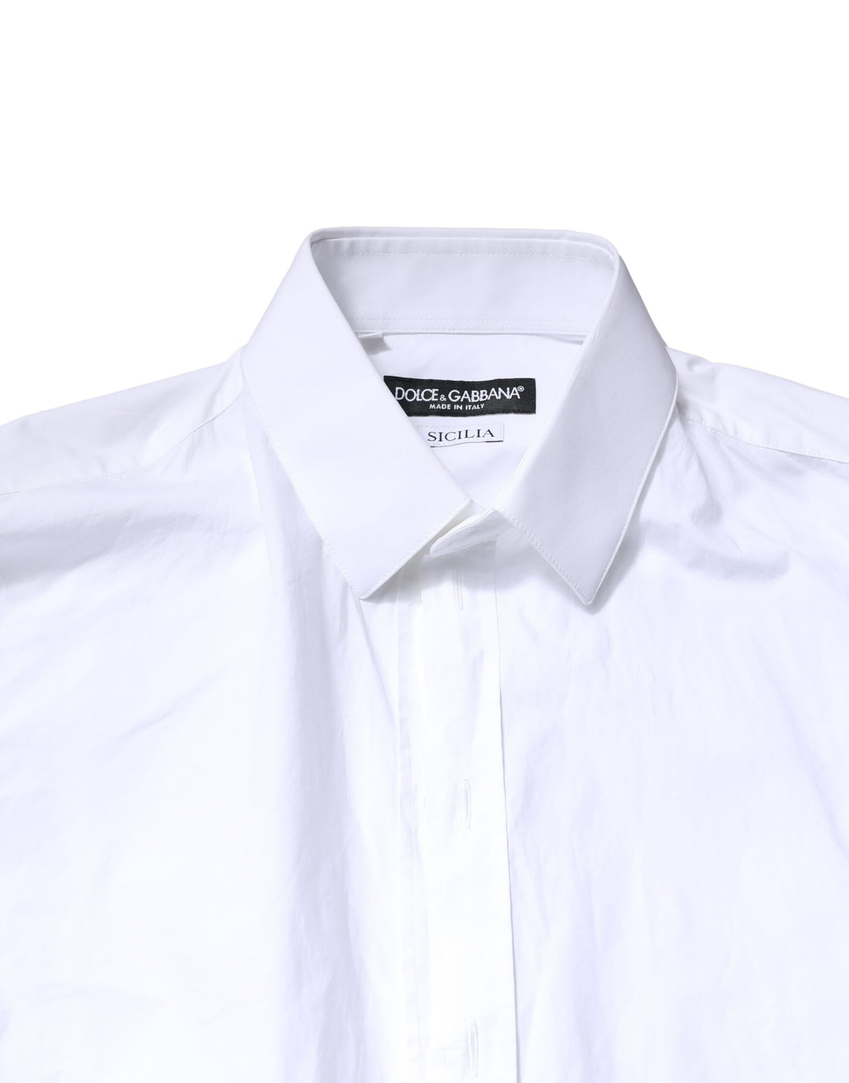 Dolce & Gabbana White SICILIA Cotton Formal Men Dress Shirt