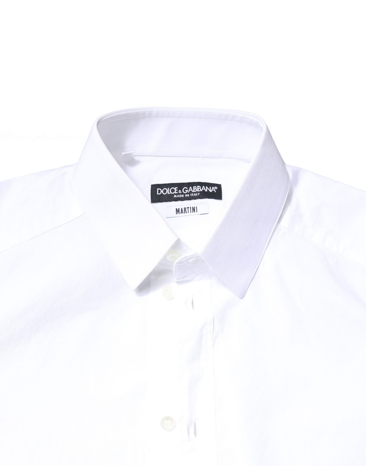Dolce & Gabbana White Cotton MARTINI Formal Men Dress Shirt
