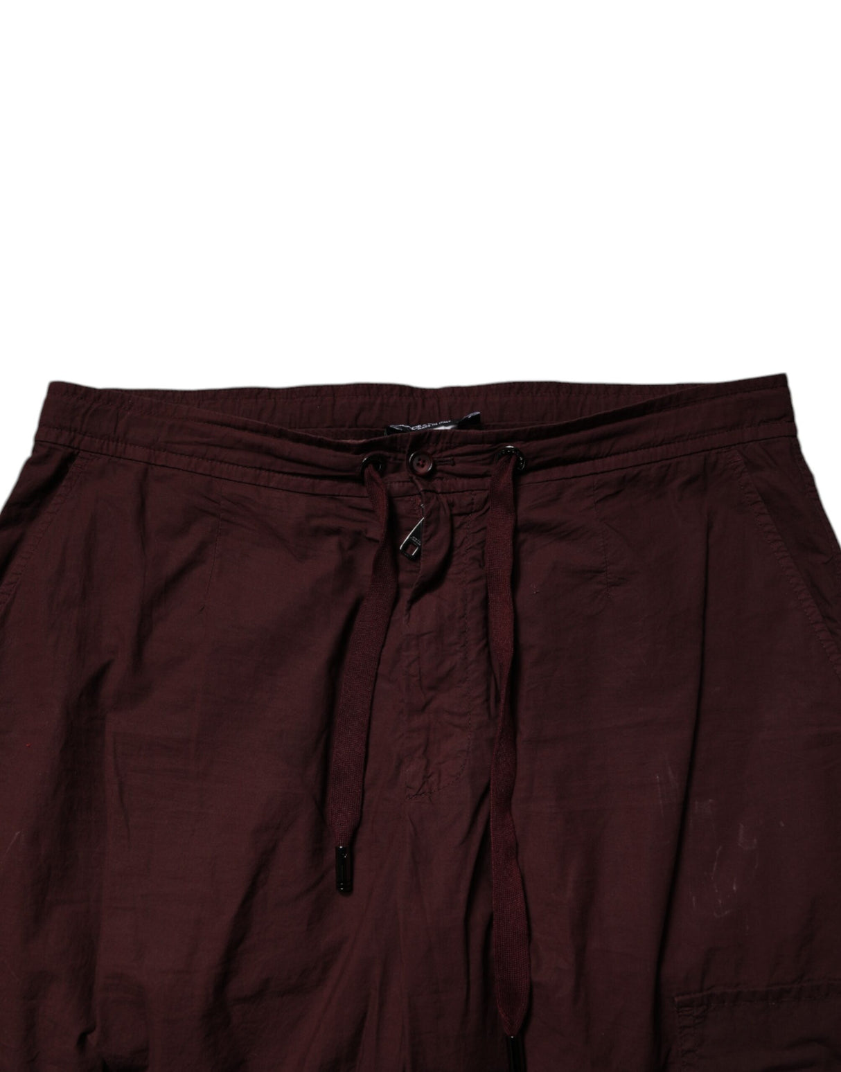 Dolce & Gabbana Maroon Cotton Cargo Jogger Sweatpants Pants