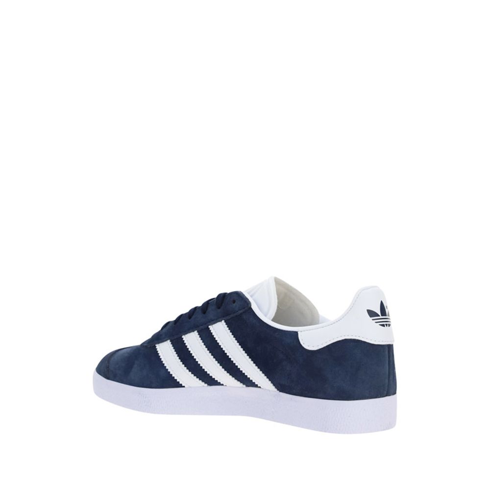 Adidas Blue Nubuc Leather Low Top Sneakers
