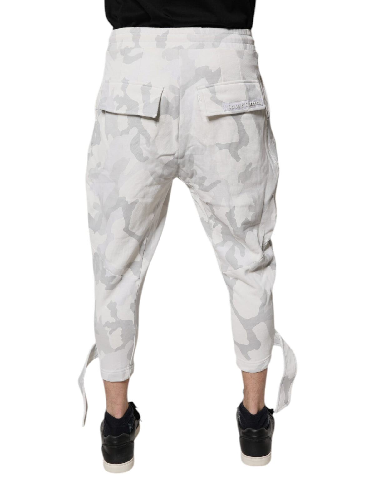 Dolce & Gabbana White Camouflage Cargo Jogger Sweatpants Pants