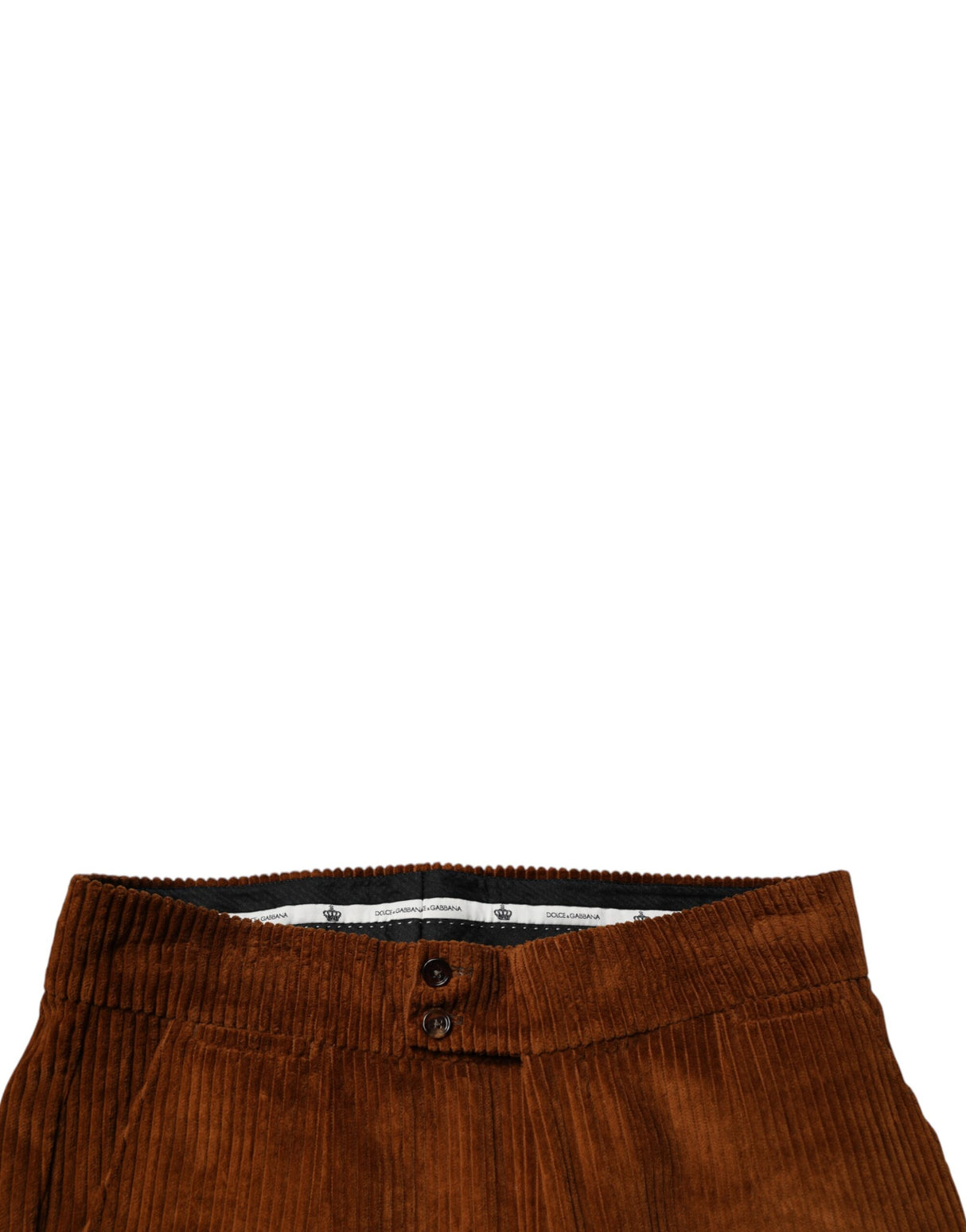 Dolce & Gabbana Dark Brown Corduroy Cotton Skinny Denim Jeans