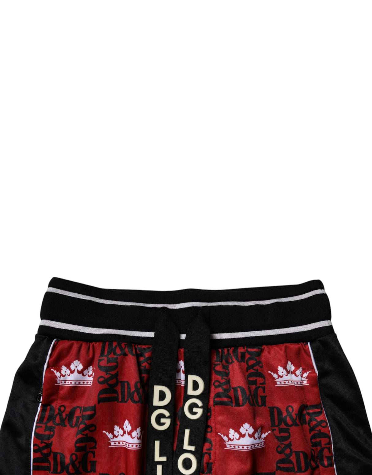 Dolce & Gabbana Red Crown Logo Monogram Men Sweatpants Pants