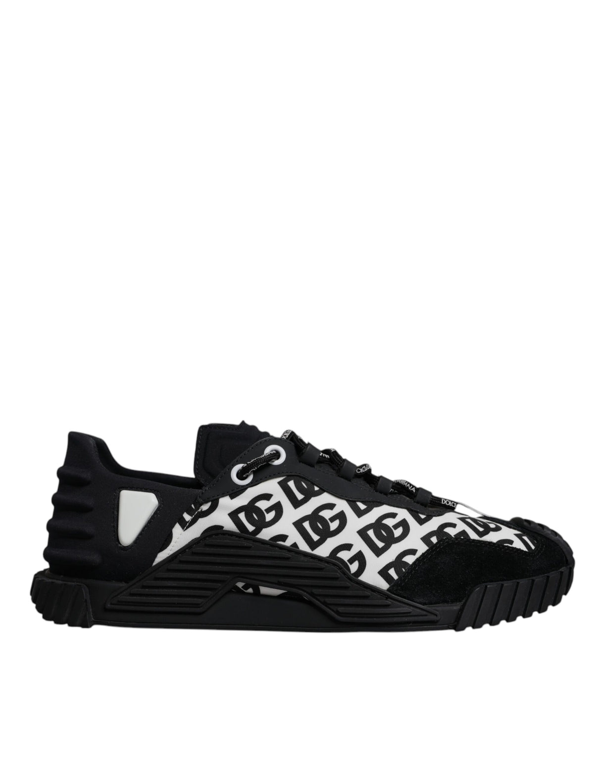 Dolce & Gabbana Black Logo Lace Up Low Top NS1 Sneakers Shoes