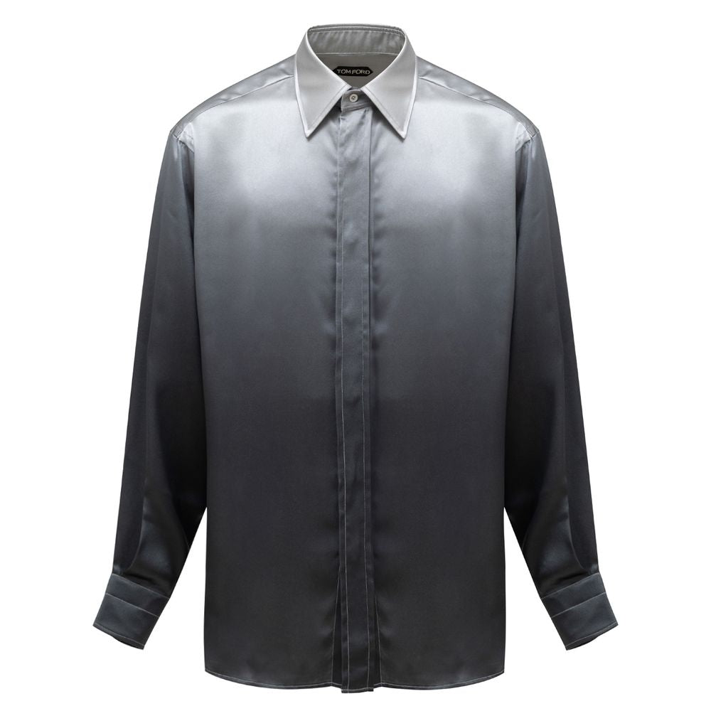 Tom Ford Gray Silk Dress Shirt