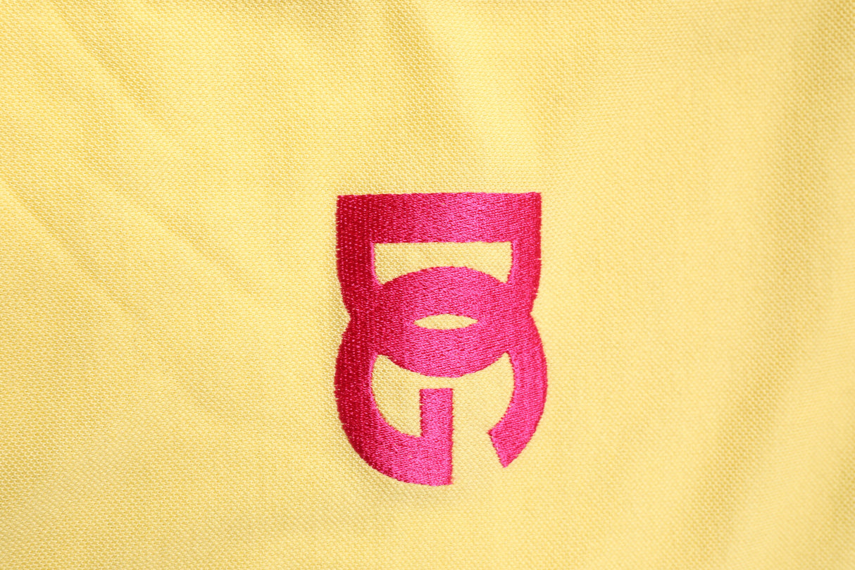 Dolce & Gabbana Yellow Cotton Logo Collared Polo T-shirt