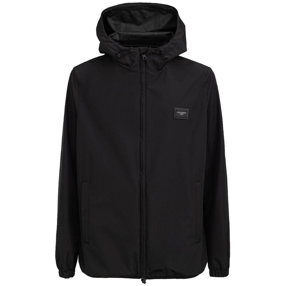 Dolce & Gabbana Black Polyester Shell Jacket