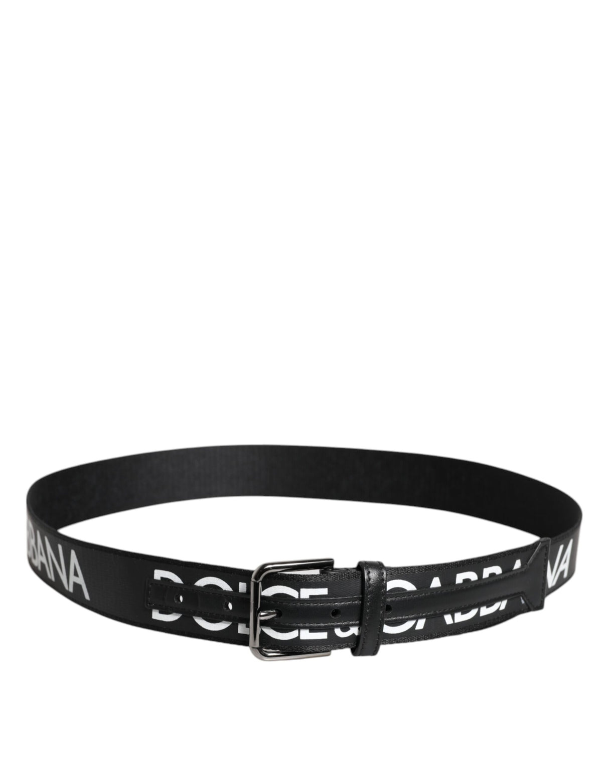 Dolce & Gabbana Black Leather Classic Metal Logo Buckle Belt