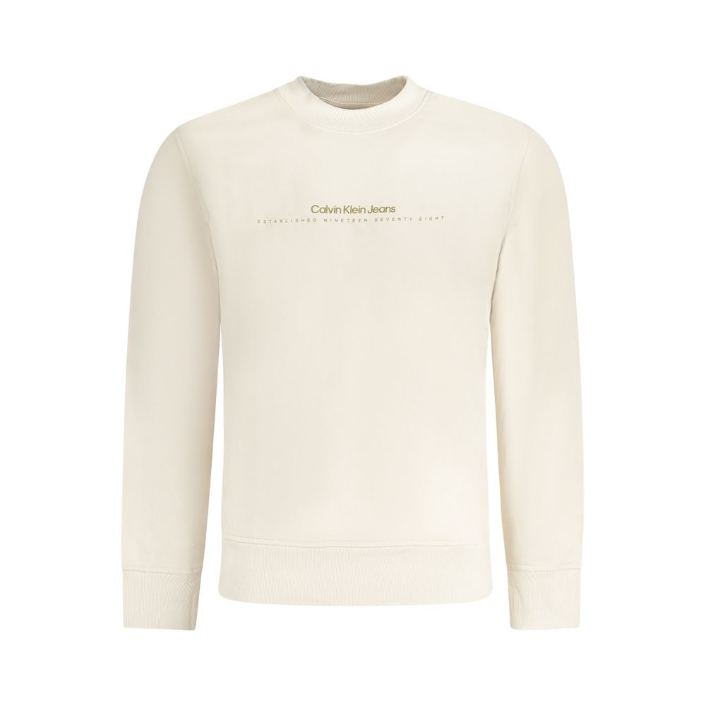 Calvin Klein Beige Cotton Men's Sweatshirt