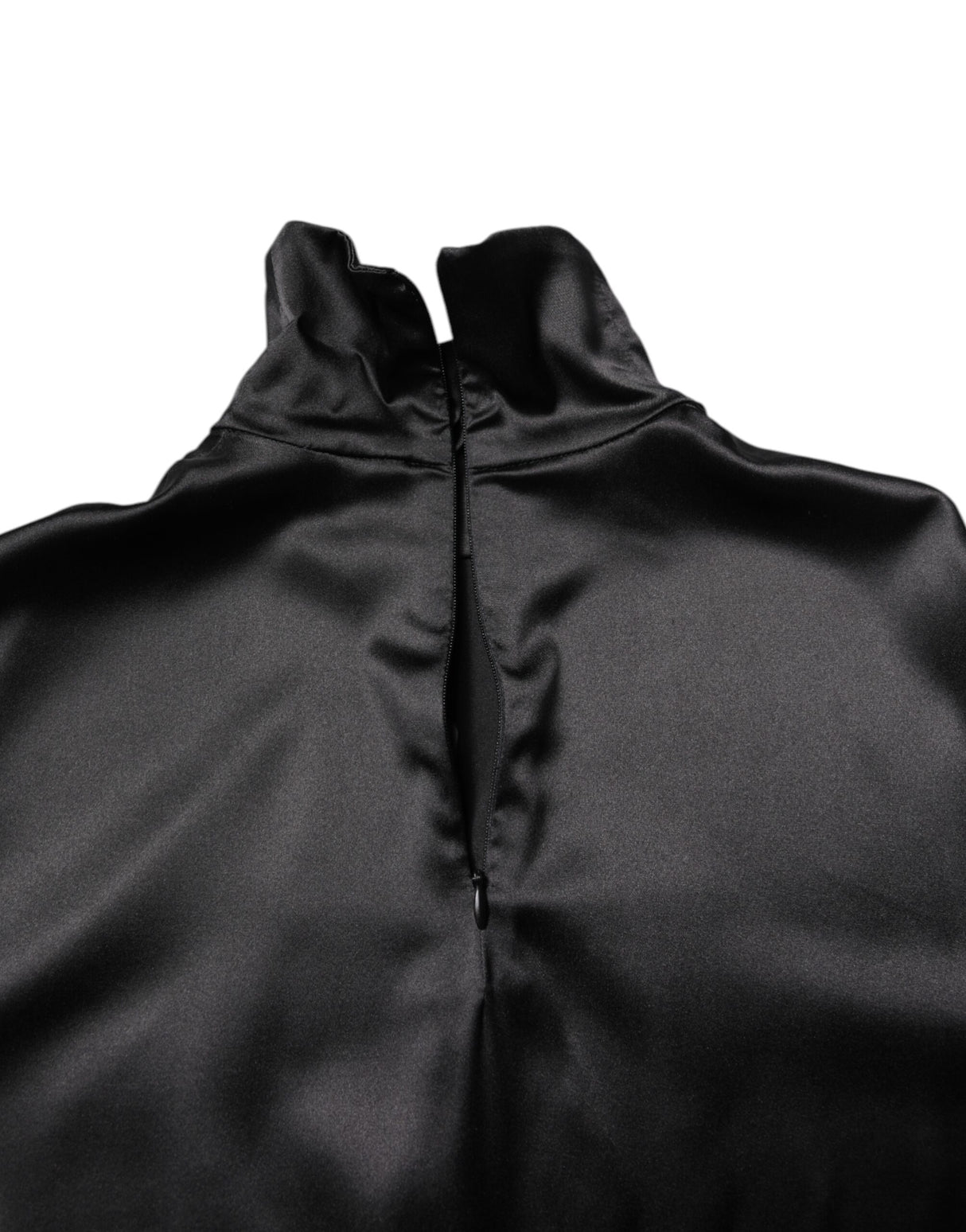 Dolce & Gabbana Black Silk Turtleneck Men Pullover Sweater