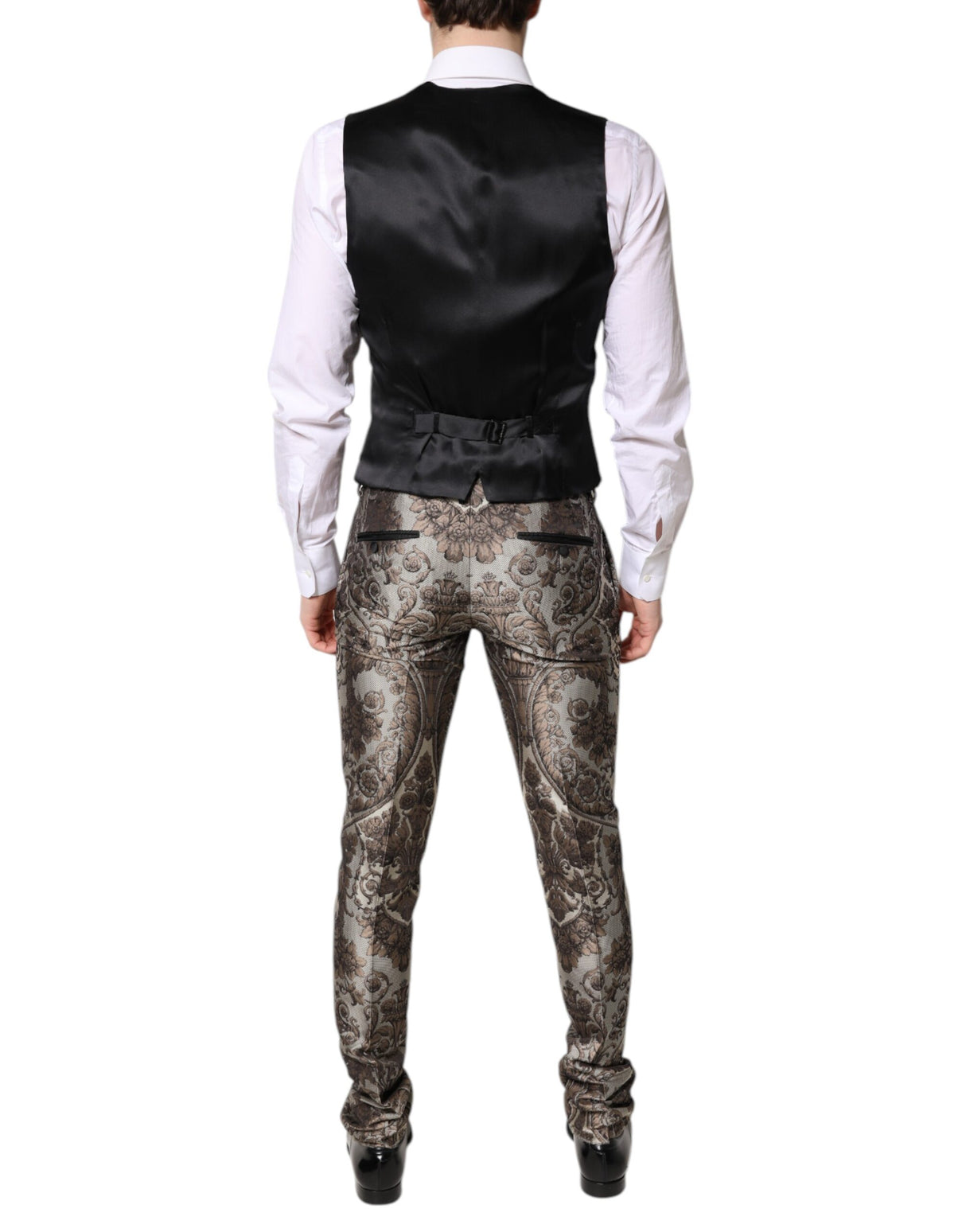 Dolce & Gabbana Multicolor Jacquard Single Breasted 3 Piece Suit