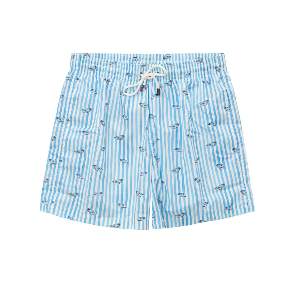 Canali Blue Polyester Swim Shorts