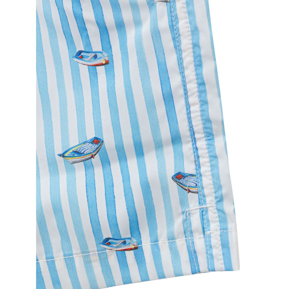 Canali Blue Polyester Swim Shorts