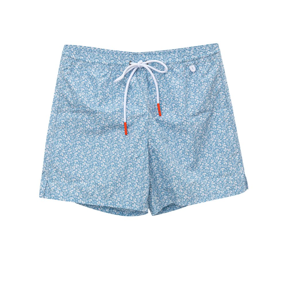 Isaia Blue Polyester Swim Shorts