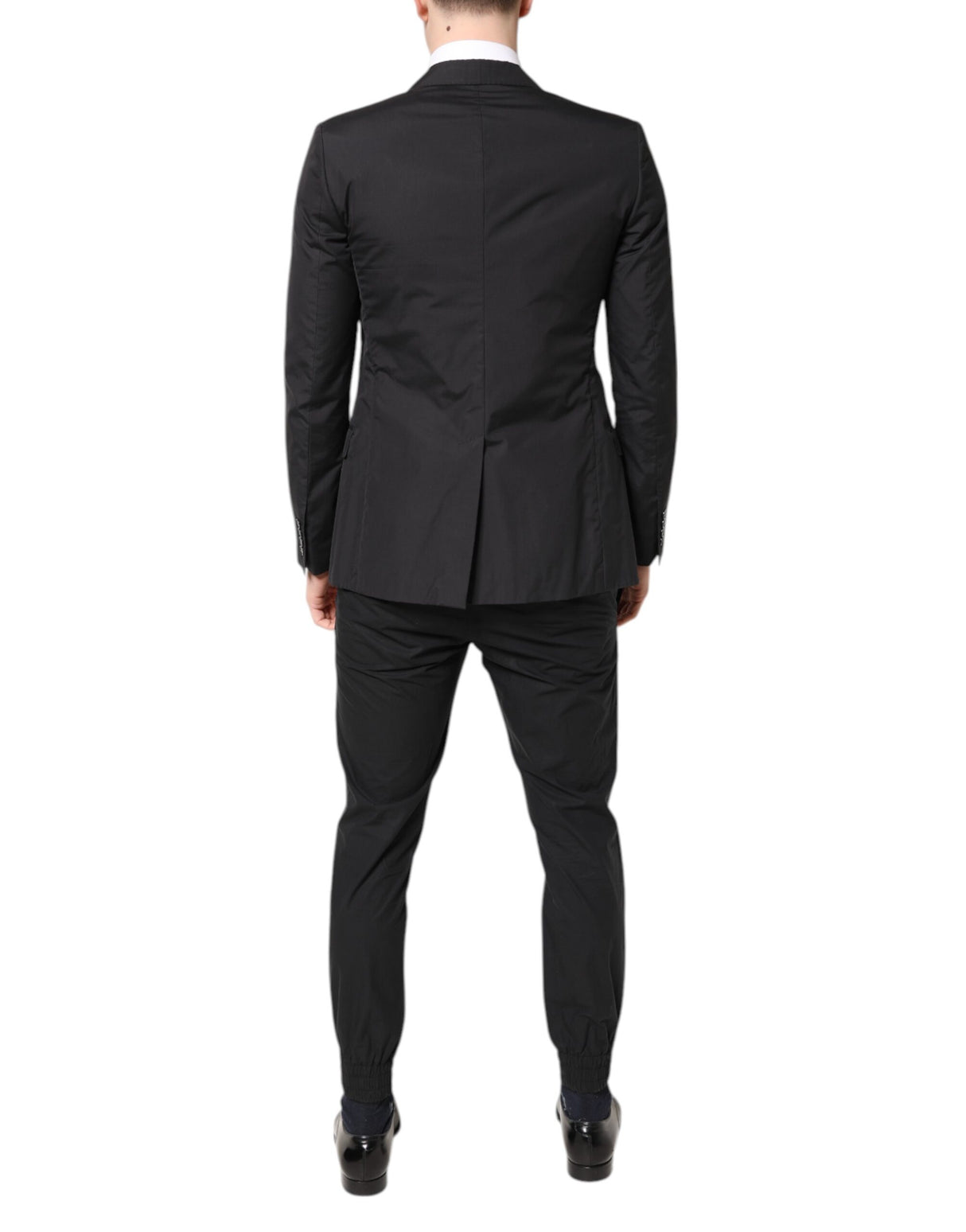 Dolce & Gabbana Black Cotton TAORMINA Formal 2 Piece Suit