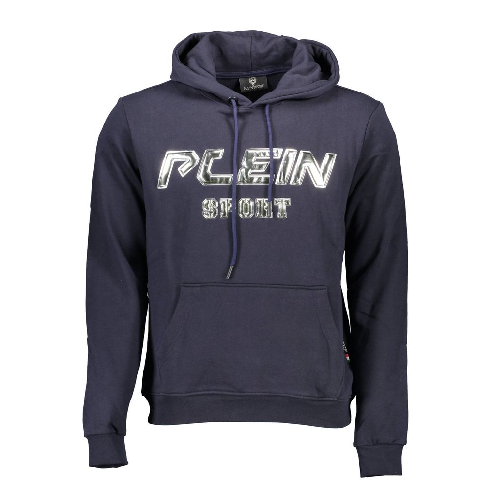 Plein Sport Blue Cotton Men's Hooded Sweatshirt