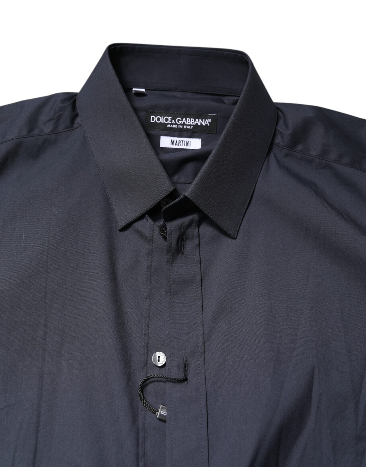 Dolce & Gabbana Dark Blue MARTINI Cotton Dress Formal Shirt