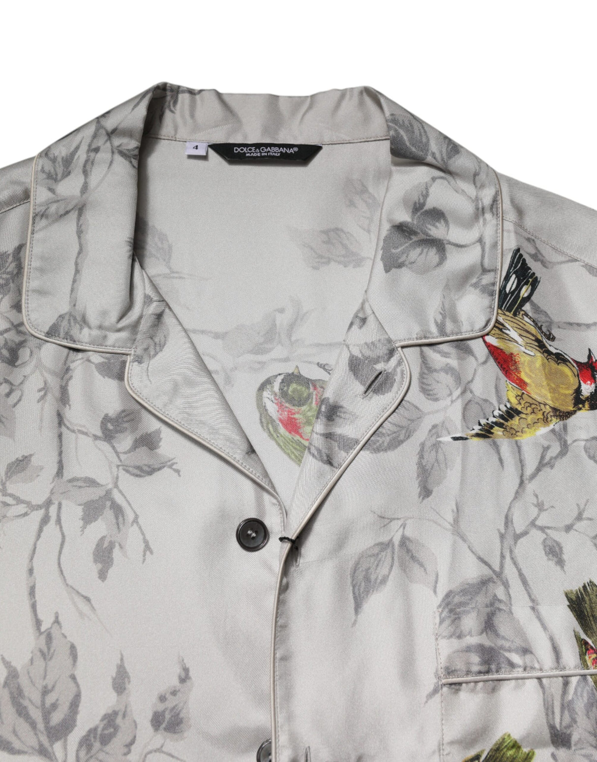 Dolce & Gabbana Multicolor Silk Printed Button Down Shirt