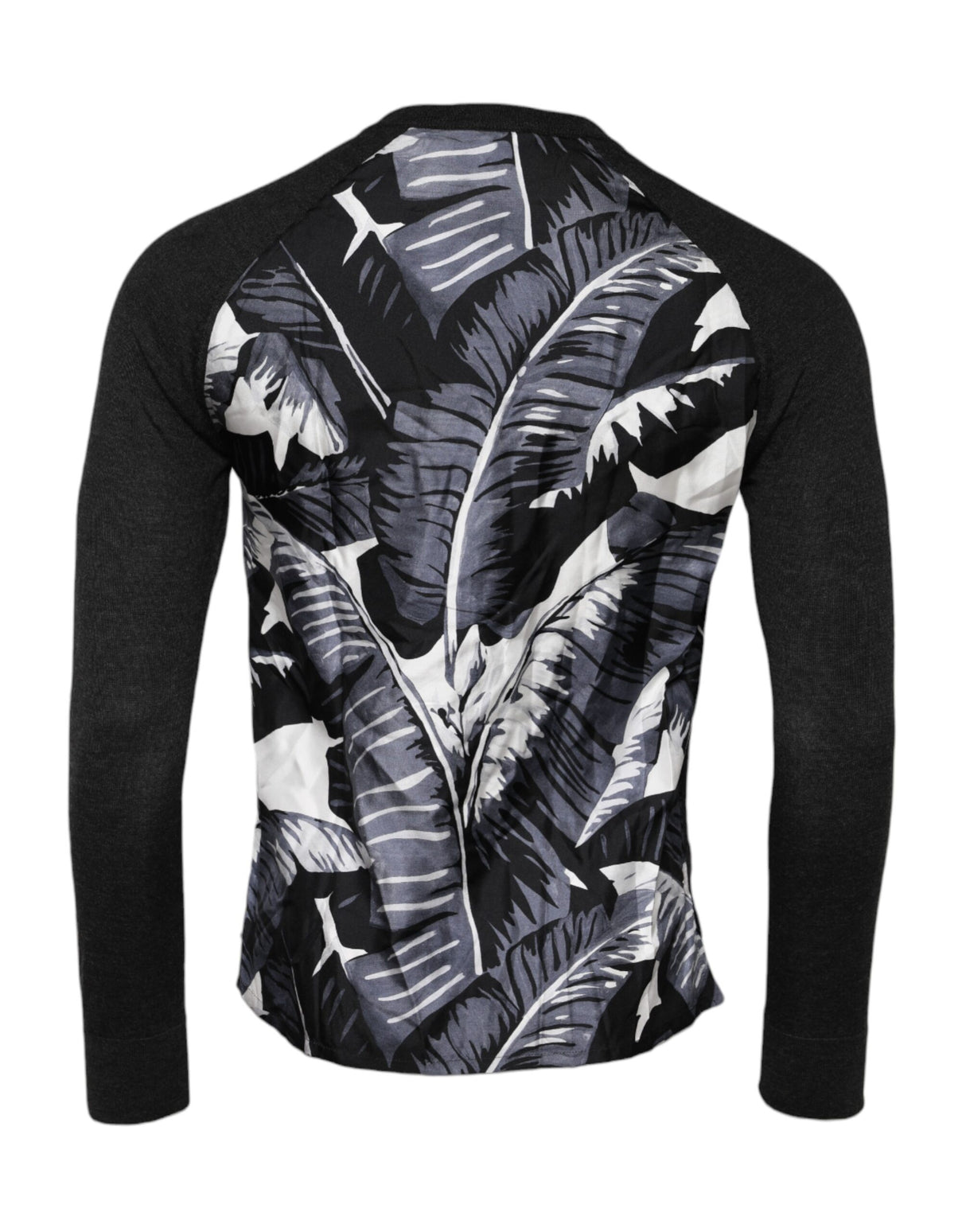 Dolce & Gabbana Black Printed Knitted Men Pullover Sweater